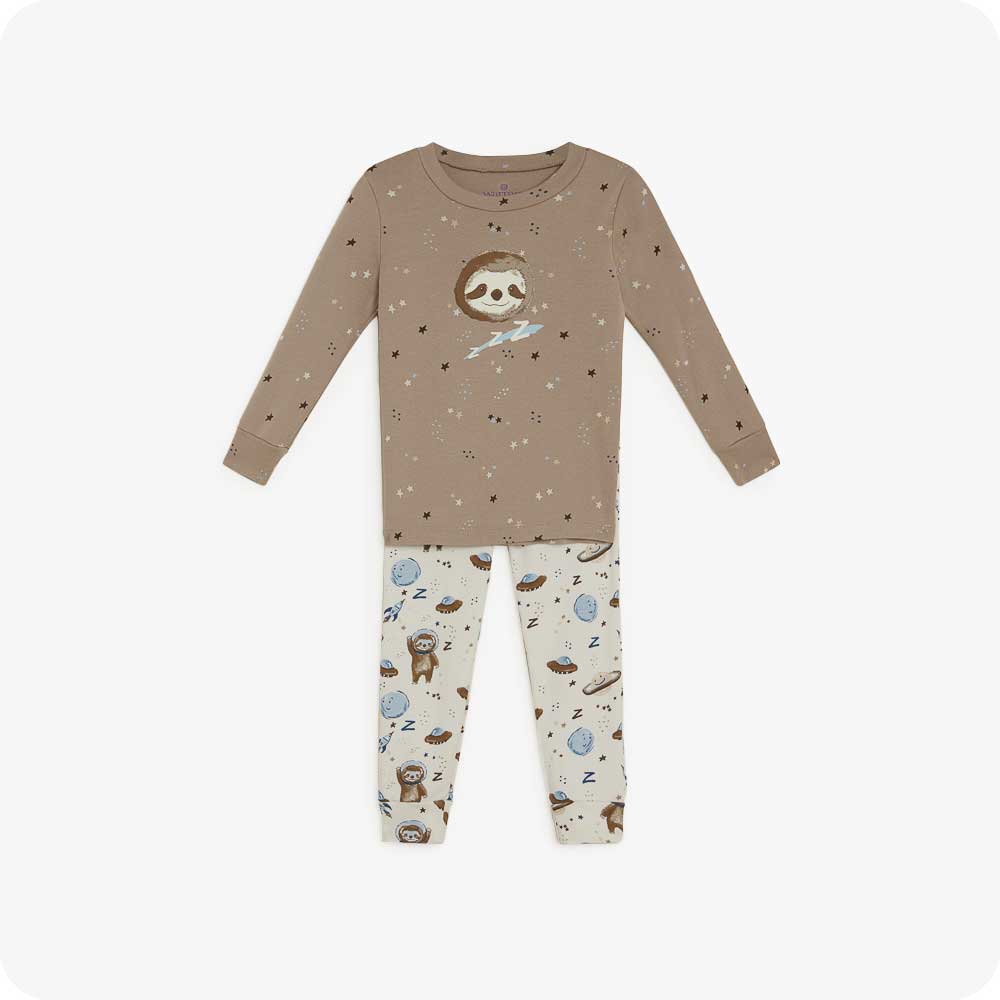 Image 86: Sloth Kids Pajamas Cozy Sleep Set - Warmies