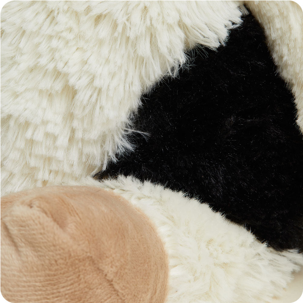 Image 110: Soft Warm Weighted Black and White Cow Plush Warmies