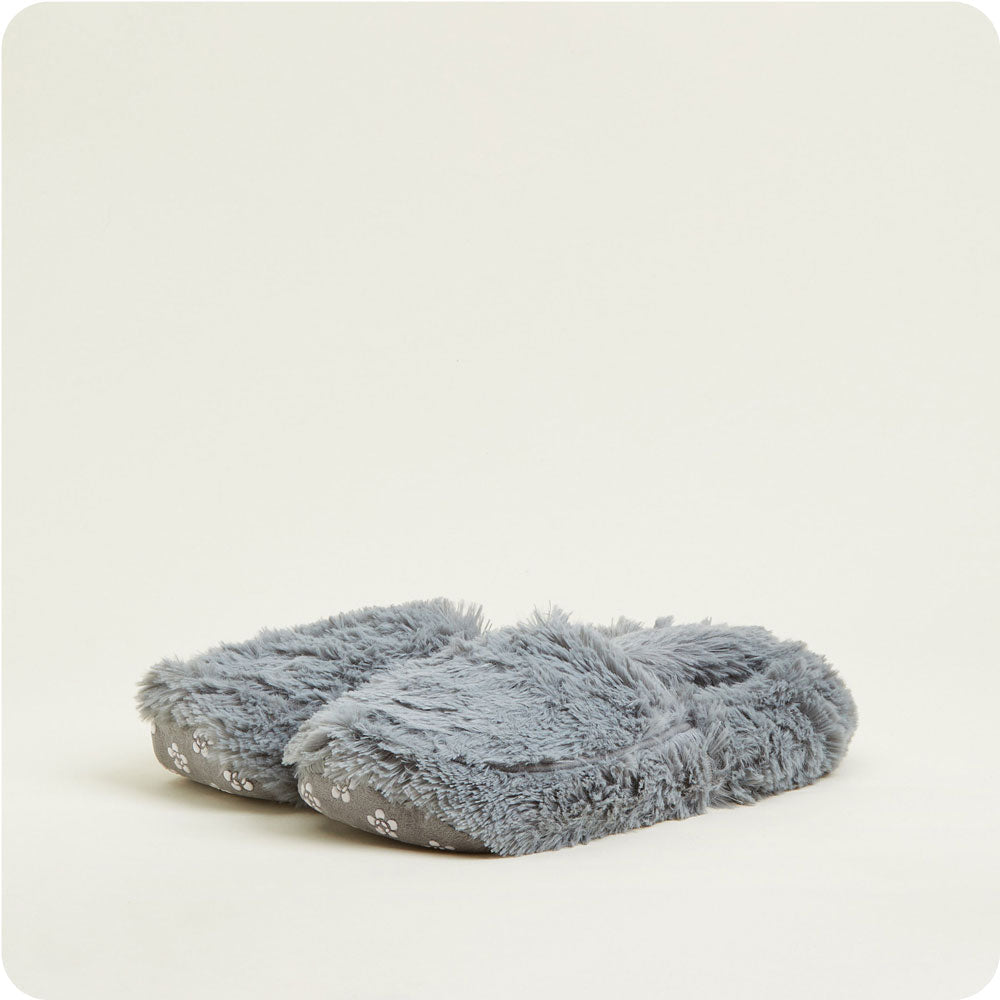 Image 94: Revitalize your feet with Gray Warmies Slippers—microwave and relax.