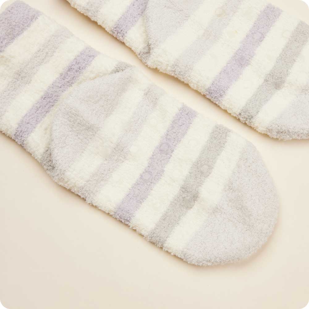 Image 117: Marshmallow Bear Crew Socks - Warmies USA