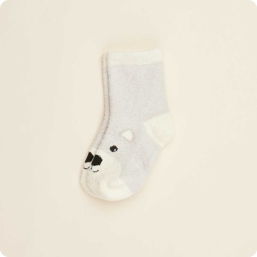Image 112: Marshmallow Bear Crew Socks - Warmies USA